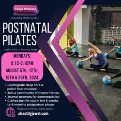 Chastity Jewel Yoga and Massage - Postnatal Pilates Series hosted every other month at Columbia Birth center