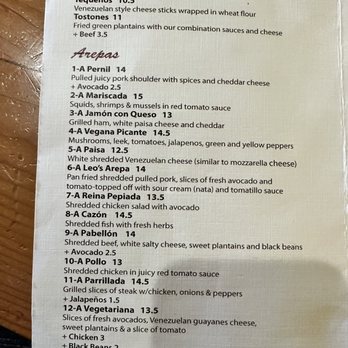 Guacuco Bed-Stuy - Menu throop location - Venezuelan Near Me - Brooklyn, New York