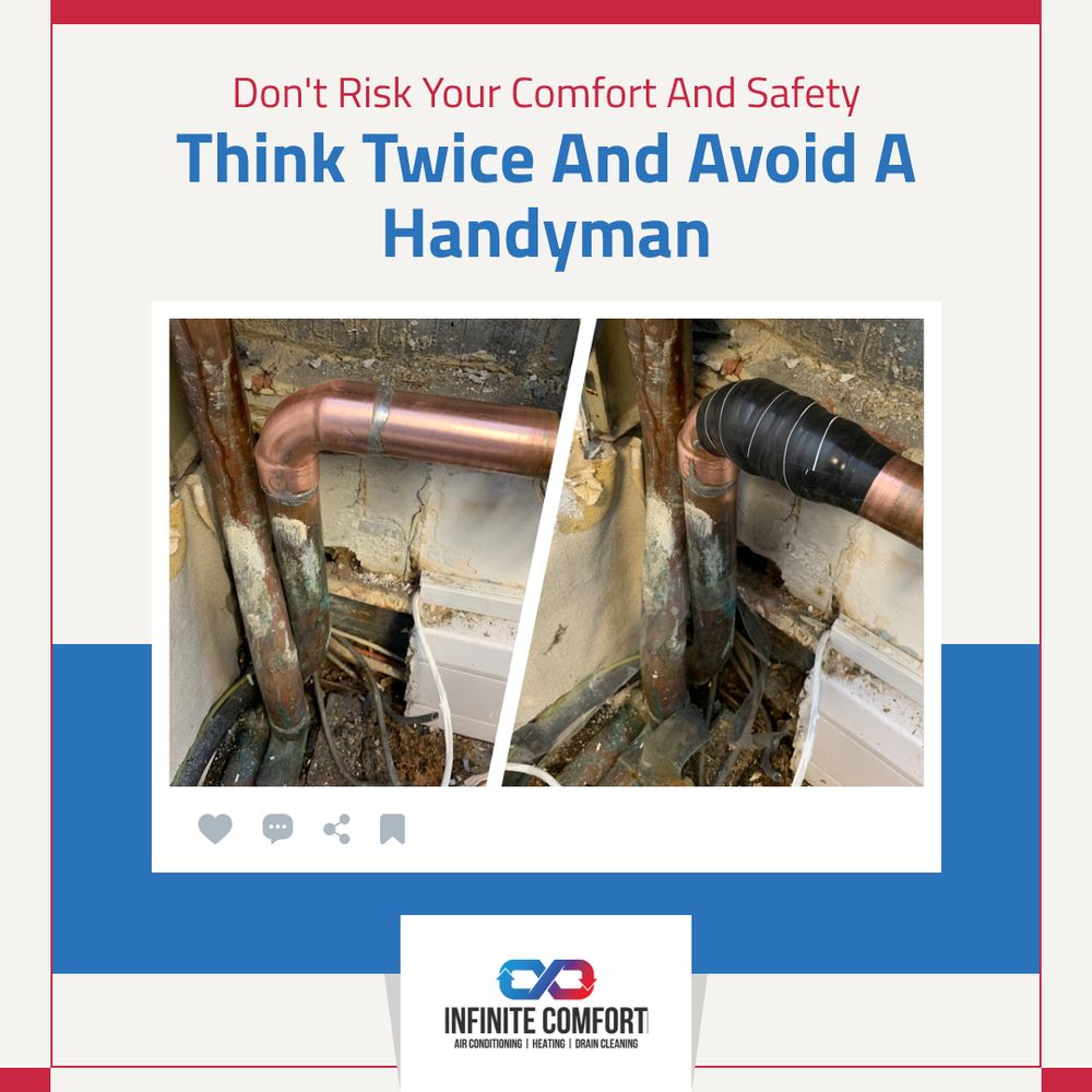 Slide of Infinite Comfort Heating, Cooling, & Drain Cleaning