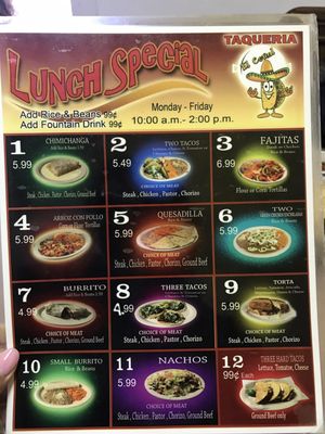 Menu photo 3 Taqueria el Comal Warsaw, IN Menu photo 3 Taqueria el Comal Warsaw, IN
