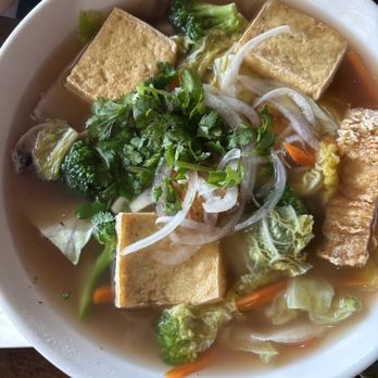 Happy Flower Eatery & Boba - Vege pho - Vietnamese Near Me - Sunnyvale, California