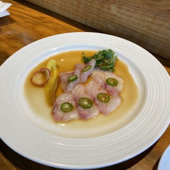 Sushi Maruyama - Amber jack carpaccio - Japanese Near Me - San Mateo, California Sushi Maruyama - Amber jack carpaccio - Japanese Near Me - San Mateo, California