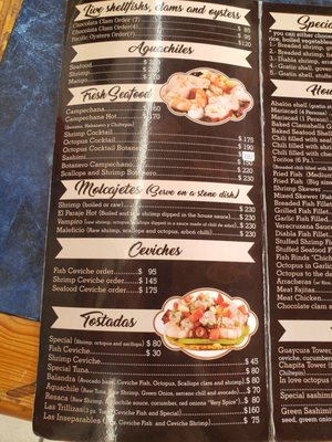 Menu photo 4 El Paraje La Paz, BCS Menu photo 4 El Paraje La Paz, BCS
