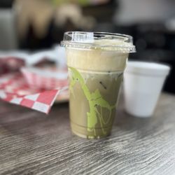 Damascus Falafel - The drink is def 10/10!  If you love pistachio latte with cold form! It's to die for . Go try it!!!