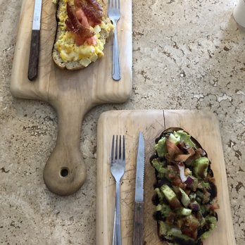 Cafe Andreini - The Scramble and the Veggie Bruschetta open-faced sandwiches - Coffee & Tea Near Me - Arroyo Grande, California
