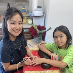 Flourish Salon Suites - Jennifer and my daughter getting her nails done