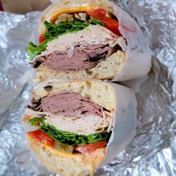 Lox Stock & Bagels - The "cowboy" on a cabatta roll