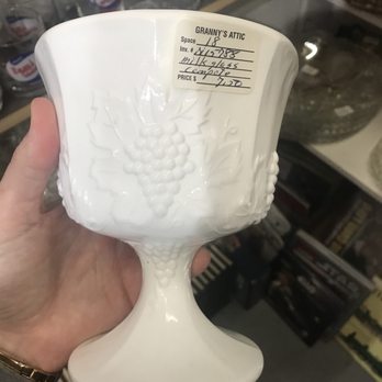 Granny's Attic Antique Mall - Milk glass...really good price, no chips. Just needs some cleaning. - Antiques Near Me - Temecula, California
