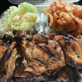 Soon's Kal Bi BBQ - BBQ Chicken, No Rice, All Veggies - Korean Near Me - Honolulu, Hawaii