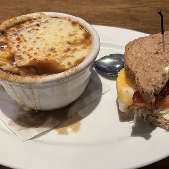 Rusty Bucket Restaurant and Tavern - Duo- French Onion Soup & Turkey Club - American Near Me - Northville, Michigan Rusty Bucket Restaurant and Tavern - Duo- French Onion Soup & Turkey Club - American Near Me - Northville, Michigan