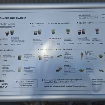 The Matcha Tokyo - Menu - Cafes Near Me - Toronto, Ontario The Matcha Tokyo - Menu - Cafes Near Me - Toronto, Ontario