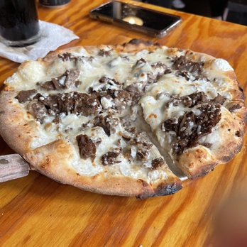 Angry Troll Brewing - Philly pizza with no marina - so steak and queso cheese only - Pizza Near Me - Elkin, North Carolina Angry Troll Brewing - Philly pizza with no marina - so steak and queso cheese only - Pizza Near Me - Elkin, North Carolina