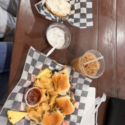 Sliders and bagel