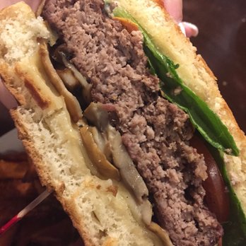 Island Cafe - A not medium-well mushroom Swiss burger. - Diners Near Me - Oak Harbor, Washington Island Cafe - A not medium-well mushroom Swiss burger. - Diners Near Me - Oak Harbor, Washington