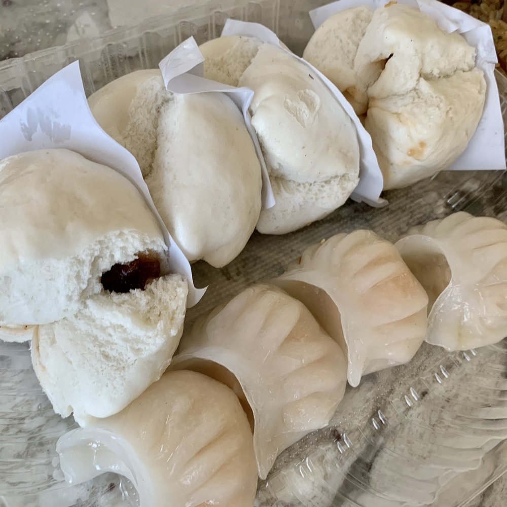 Sun Maxim's - BBQ Pork Bun (4pcs/$5.49)- 2.5/5 stars & Har Gow/Shrimp Dumpling (4pcs/$5.49)- 3.5/5 stars - Bakeries Near Me - San Francisco, California Sun Maxim's - BBQ Pork Bun (4pcs/$5.49)- 2.5/5 stars & Har Gow/Shrimp Dumpling (4pcs/$5.49)- 3.5/5 stars - Bakeries Near Me - San Francisco, California