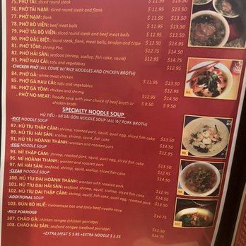 Saigon One Pho - Menu -Jan 2023 - Vietnamese Near Me - Virginia Beach, Virginia
