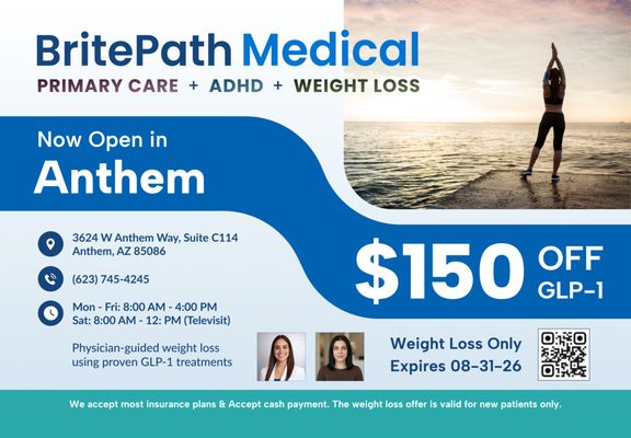 what glp 1 does anthem cover BRITEPATH MEDICAL - Updated May 2026 - 3624 W Anthem Way, Anthem, Arizona -  Family Practice - Phone Number