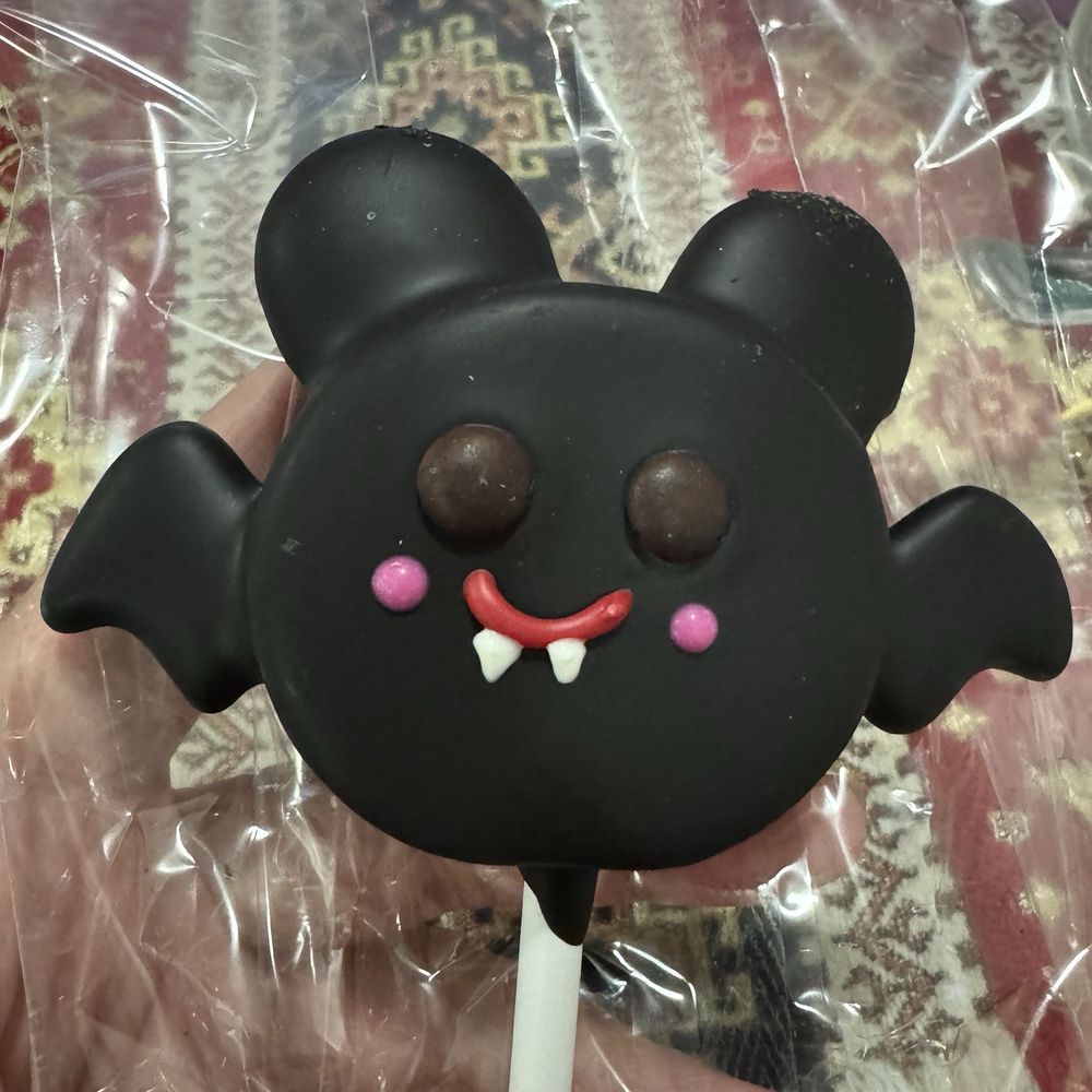 Trolley Treats - Mickey Bat Cakepop from Trolley Treats at Disney California Adventure during Oogie Boogie Bash Halloween Event. - Candy Stores Near Me - Anaheim, California Trolley Treats - Mickey Bat Cakepop from Trolley Treats at Disney California Adventure during Oogie Boogie Bash Halloween Event. - Candy Stores Near Me - Anaheim, California