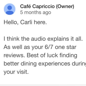Cafe Capriccio - Don Carli - Italian Near Me - Albany, New York