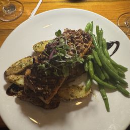 Maple pecan crusted salmon