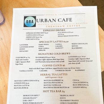 ORA - Menu - August 2025 - Cafes Near Me - Los Angeles, California