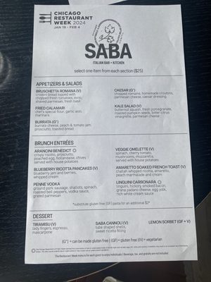 Menu photo 7 SABA Italian Bar + Kitchen Chicago, IL Menu photo 7 SABA Italian Bar + Kitchen Chicago, IL