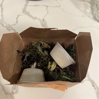 Roberta's - We have eaten at Roberta's and enjoyed the food. We did a togo order and this was their $20 Gem salad. Barely a side. - Pizza Near Me - Culver City, California