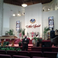 New Spirit Revival Center - I got there early, the pastors are seen to the right facing each other.