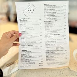 Mia Cafe and Wine Bar - Brunch menu we missed