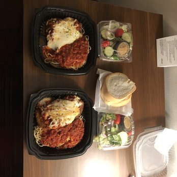 D'Atri's Restaurant - Veal Parmigiana on top Egg Plant Parmigiana on bottom Salads and one serving of bread. To-go orders are never this good. - Sandwiches Near Me - La Vale, Maryland D'Atri's Restaurant - Veal Parmigiana on top Egg Plant Parmigiana on bottom Salads and one serving of bread. To-go orders are never this good. - Sandwiches Near Me - La Vale, Maryland