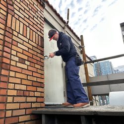 Immovable Locksmiths - Rekeying an 8 story building to a new master key system in downtown Oakland.