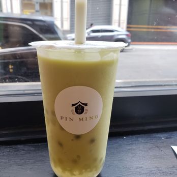 Pin Ming Bubble Tea - Avocado fresh tea with lychee boba. - Bubble Tea Near Me - Boston, Massachusetts