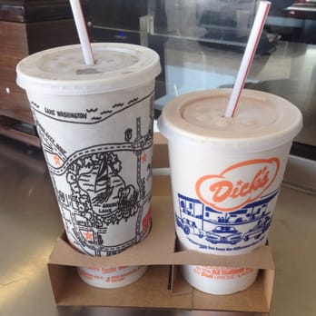 Dick's Drive-In - Doris' Coke & Mom's Chocolate Shake. [Map on Doris' Coke good enough to get ya around Seattle.] ;) - Fast Food Near Me - Seattle, Washington