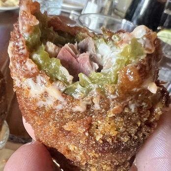 The Owl Tavern - Close-up of Texas Twinkie post bite - Steakhouses Near Me - Grass Valley, California