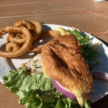 Micelis Waterfront Restaurant - Half of a Grouper Sandwich - Italian Near Me - Matlacha, Florida Micelis Waterfront Restaurant - Half of a Grouper Sandwich - Italian Near Me - Matlacha, Florida