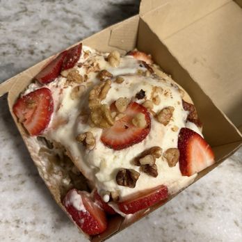 Cinnaholic - Strawberries & Cream Roll - Bakeries Near Me - Pittsburgh, Pennsylvania Cinnaholic - Strawberries & Cream Roll - Bakeries Near Me - Pittsburgh, Pennsylvania