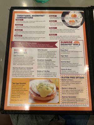 Menu photo 1 Sunrise Cafe Fishers Fishers, IN