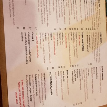 Slow Loris - Menu - Korean Near Me - Brooklyn, New York