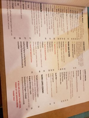 Menu photo 5 Slow Loris Brooklyn, NY