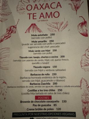 Menu photo 2 Oaxaca Te Amo Oaxaca de Juárez, OAX