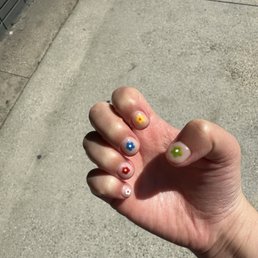 Gel Mani w flower design