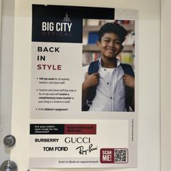 Big City Optical - Yelp tip: back to school special!