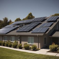 AgeDrop - 10 kilowatt sized residential solar system on roof mounted racks