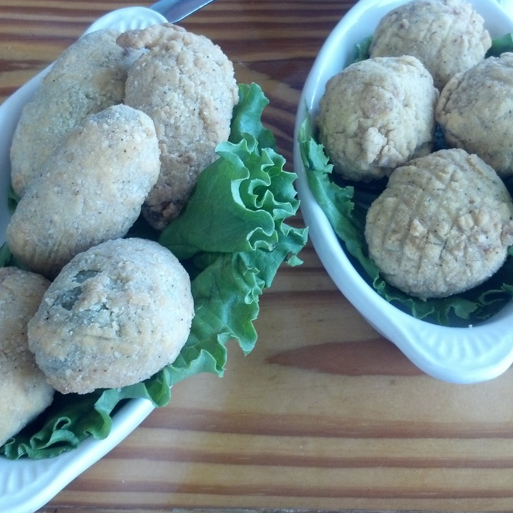 Stingaree - Stingaree's crab-stuffed jalapenos and crab balls - Seafood Near Me - Crystal Beach, Texas Stingaree - Stingaree's crab-stuffed jalapenos and crab balls - Seafood Near Me - Crystal Beach, Texas