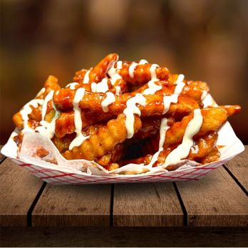 Lit Wings - Bbq loaded Fries (fries + tenders + bbq sauce + ranch) - Chicken Wings Near Me - North Las Vegas, Nevada Lit Wings - Bbq loaded Fries (fries + tenders + bbq sauce + ranch) - Chicken Wings Near Me - North Las Vegas, Nevada