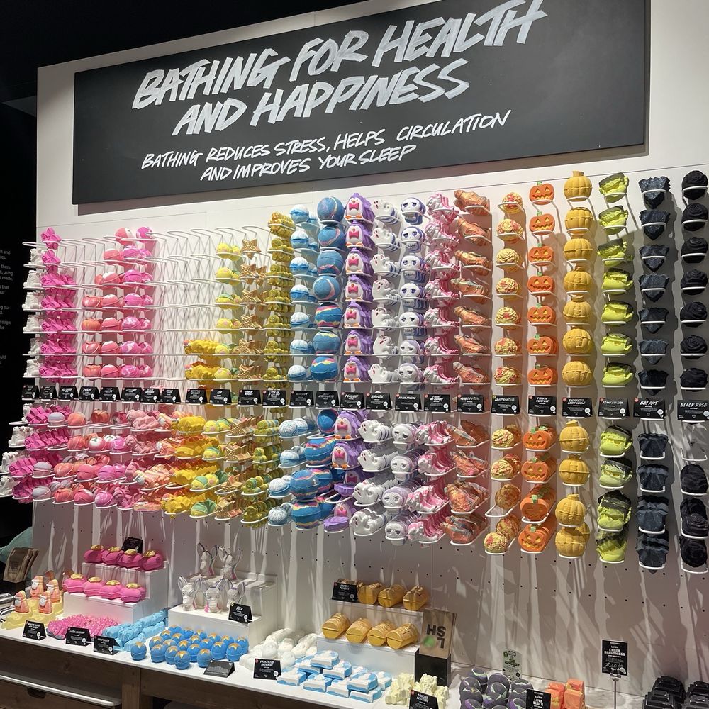 Lush - Bath Bomb Wall - Cosmetics & Beauty Supply Near Me - Ontario, California