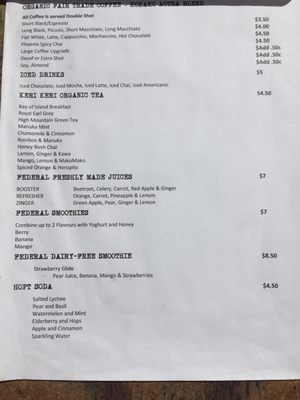 Menu photo 4 Federal & Wolfe Auckland, AUK Menu photo 4 Federal & Wolfe Auckland, AUK