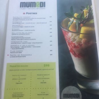 Mumedi - Desert menu - Cafeteria Near Me - Ciudad de México, DIF Mumedi - Desert menu - Cafeteria Near Me - Ciudad de México, DIF