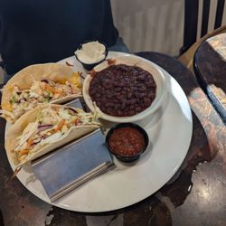 Doherty Hotel - Fish tacos with spicy black beans