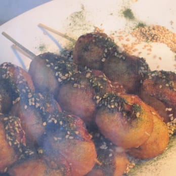 Mitsuru Cafe - Takoyaki Skewers (octopus $2) - Japanese Near Me - Los Angeles, California